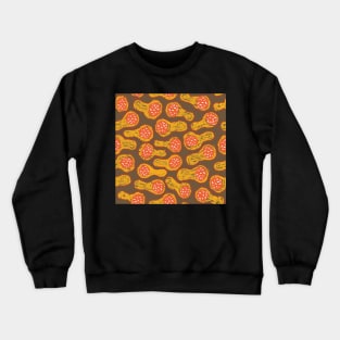 Butternut Squash_Orange with Brown background Crewneck Sweatshirt